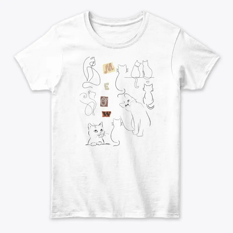 Meow Shirt, Cat Tee, Animal Lover Tee