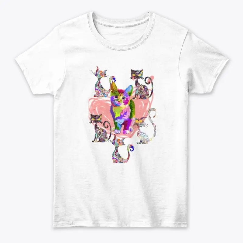  Cat Shirt, Cute Kitty Tee