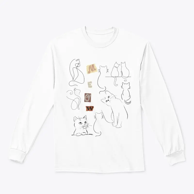 Meow Shirt, Cat Tee, Animal Lover Tee